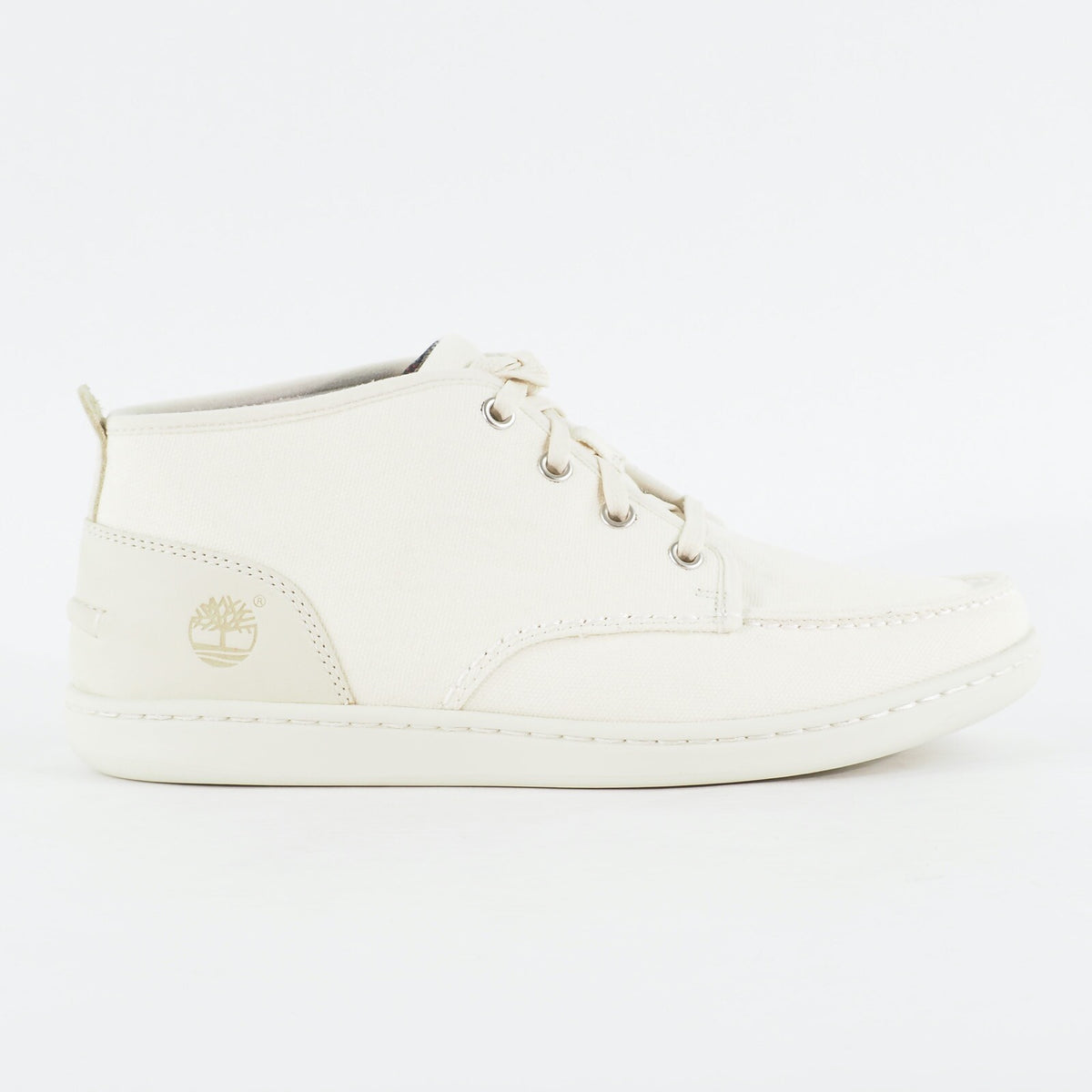 Mens Timberland NM Cup Chukka 6233A Off White Canvas Laced High Top Chukka Boots