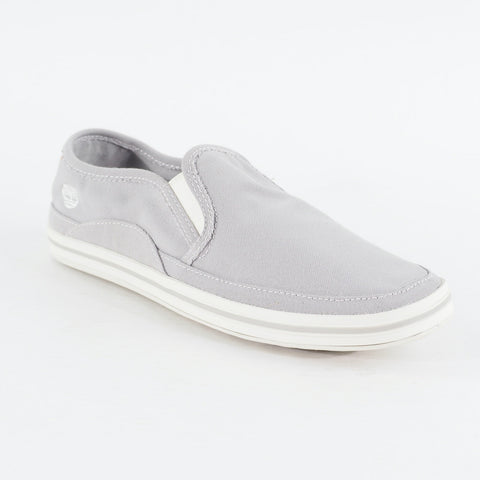Mens Timberland EK Casco Bay 5216R Light Grey Canvas Slip On Casual Shoes