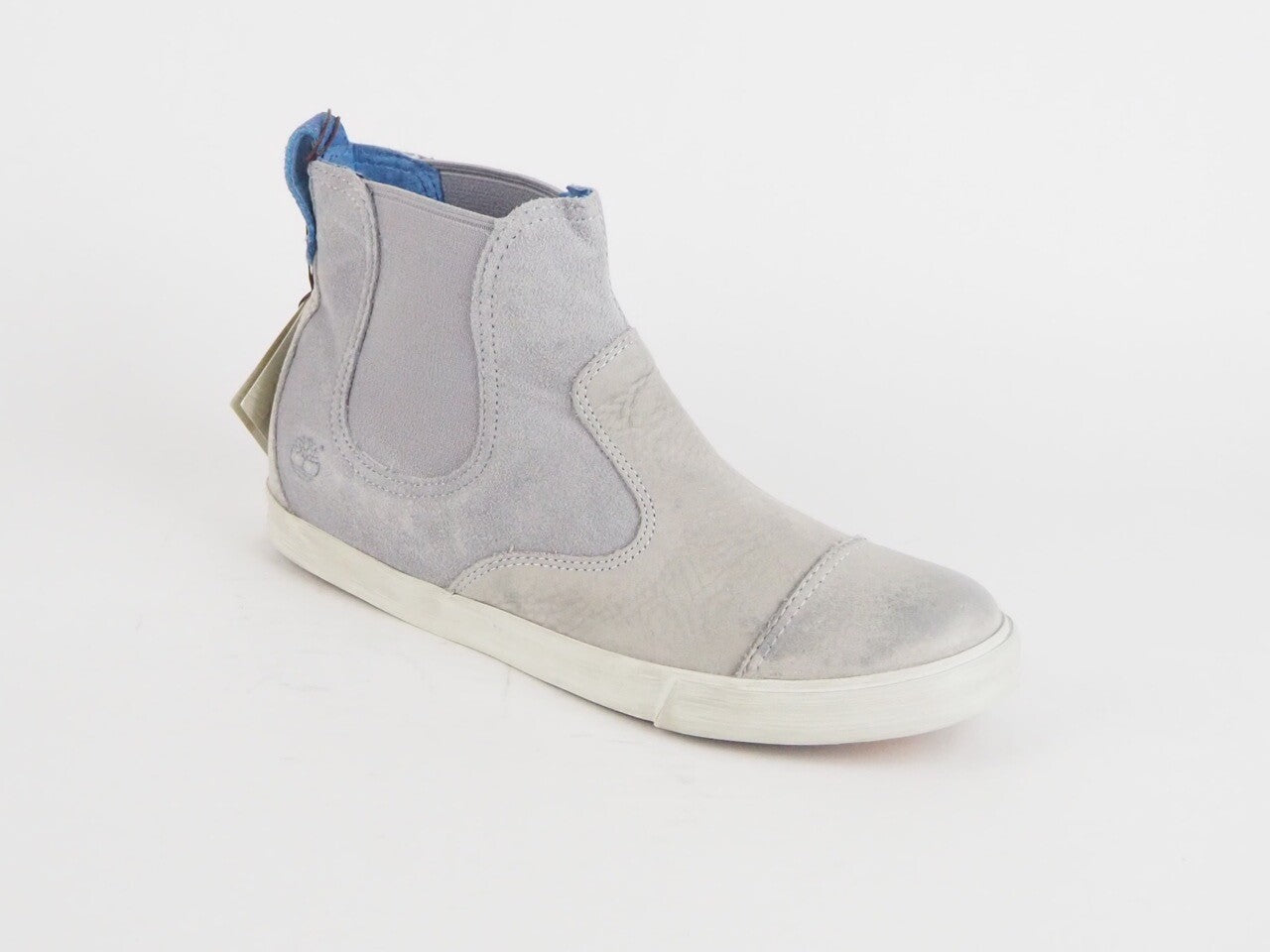 Ladies Timberland Earthekkepers Glastenbury 8243B Light Grey Leather Pull Boots