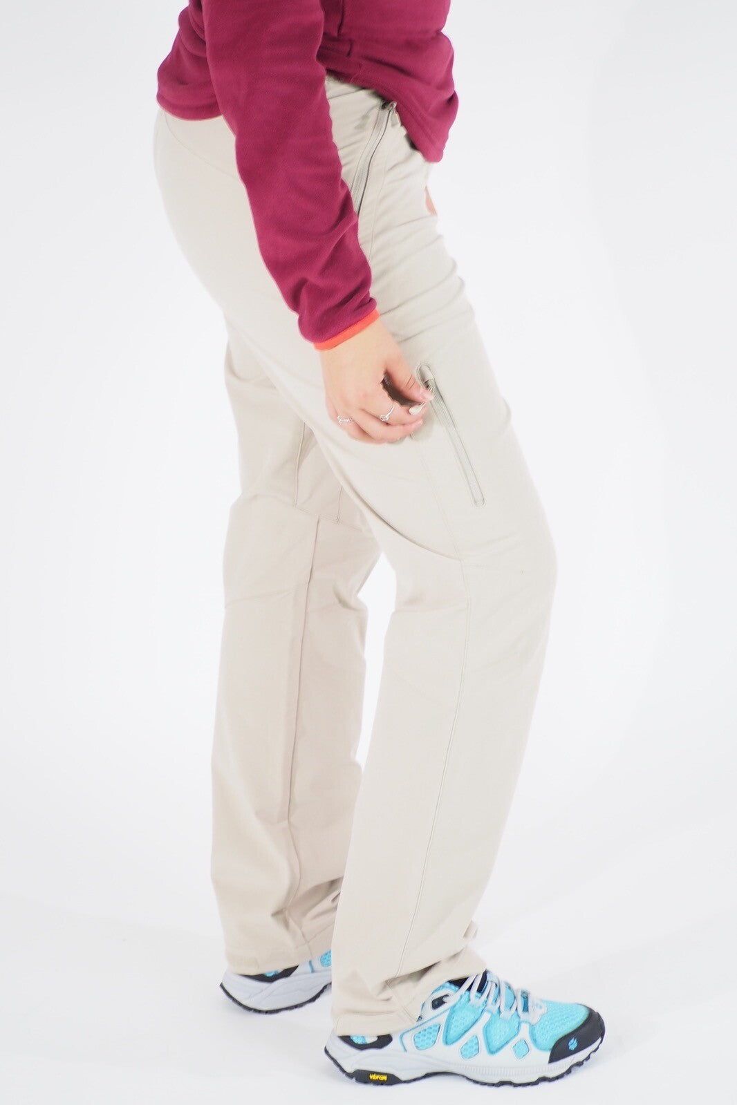 Womens Jack Wolfskin Activate 1503633 Cobblestone Warm Windproof Hiking Trousers