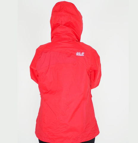 Womens Jack Wolfskin 5006521 Red Fire Zip Up Warm Windproof Ladies Hiking Jacket