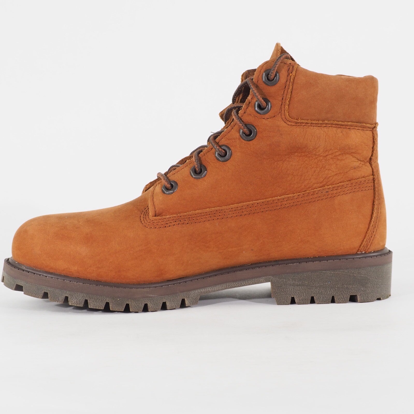 Juniors Timberland 6 Inch Premium A2BKM Brown Leather Lace Casual Walking Boots