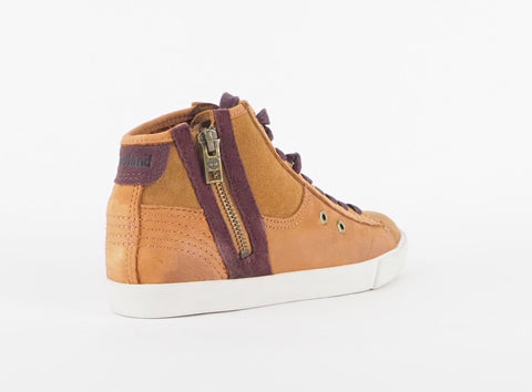 Womens Timberland Earhkeeper Glastenbury Side Zip 8437A Leather Tan Hi Trainers