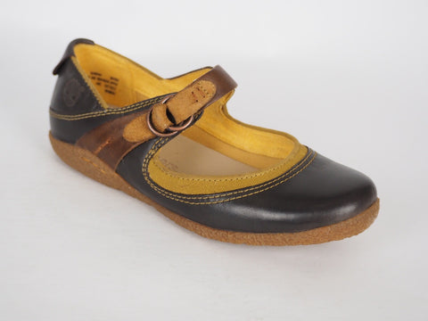 Womens Timberland Bayden MJ 24644 Dark Brown Leather One Strap Ballet Flat Shoes