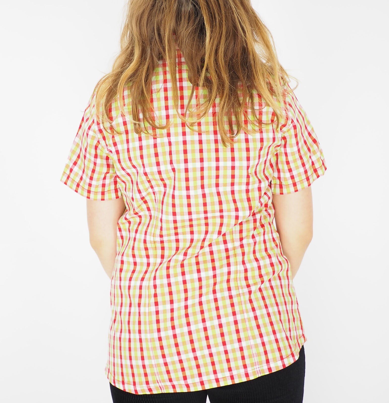 Womens Jack Wolfskin River 1400991 Red Fire Checks Biutton Up Casual Shirt