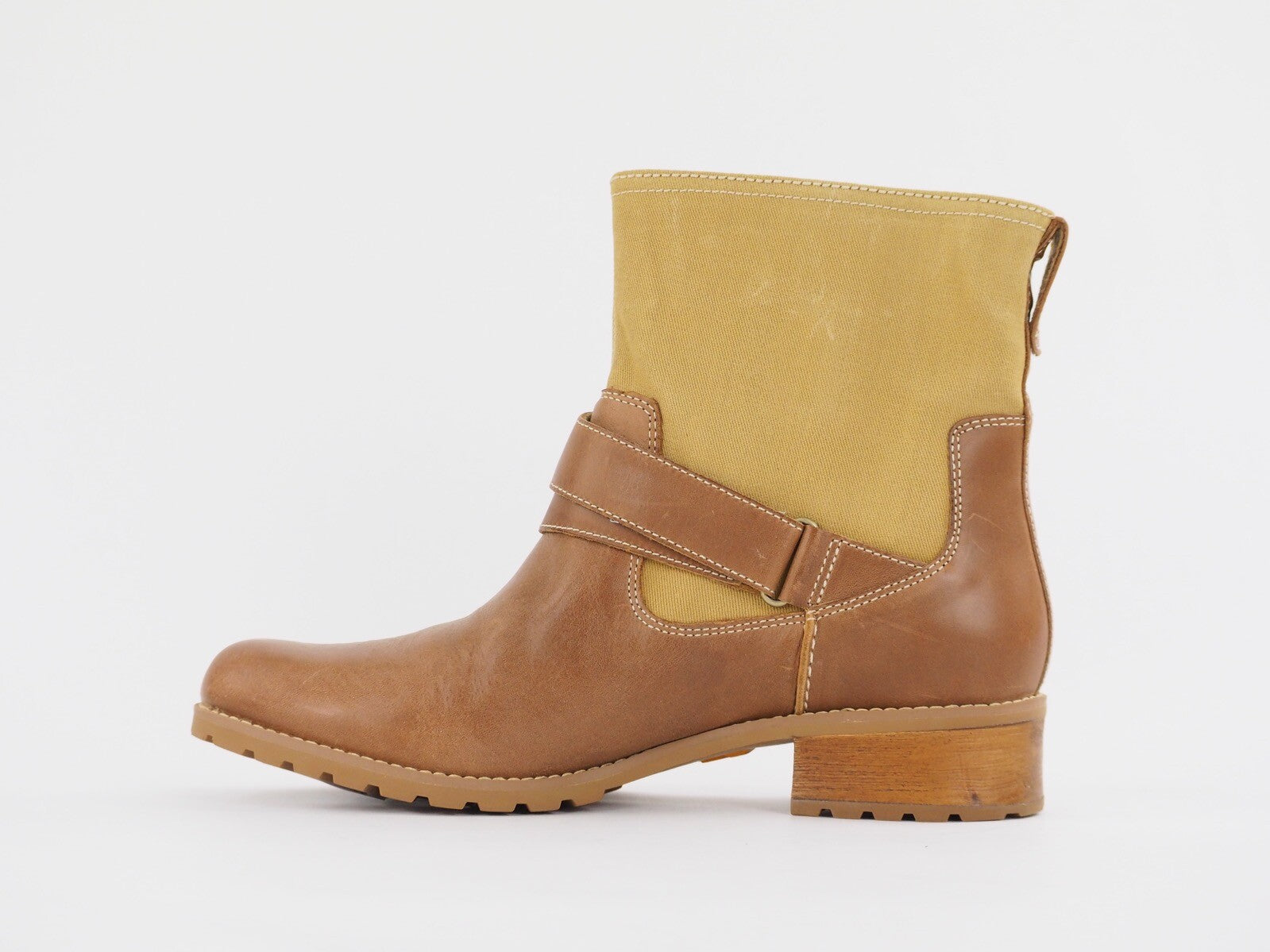 Womens Timberland Bethel 24657 Tan Leather Casual Pull On Winter Ankle Boots