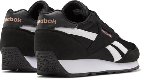 Womens Reebok Rewind Run FX2957 Black White Walking Sports Light Lace Trainers