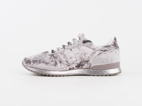 Womens Pepe Jeans Gable PLS30726 Velvet Grey Lace Up Walking Casual Trainers
