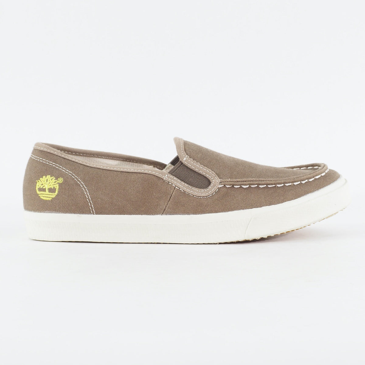 Mens Timberland Ek Hookset Camp 9323B Medium Grey Canvas Slip On Casual Shoes