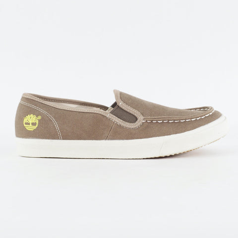 Mens Timberland Ek Hookset Camp 9323B Medium Grey Canvas Slip On Casual Shoes