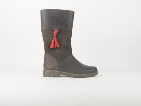 Girls imberland Amesbury Tall 8279R Brown Leather Tassel Girls Boots 