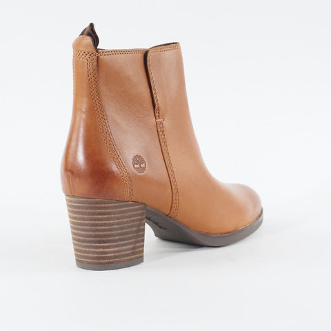 Womens Timberland Eleonor Street Bootie A1PZB Tan Leather Zip Up Chelsea Boots