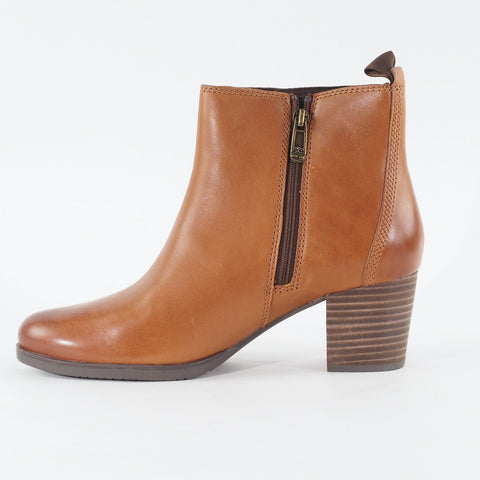 Womens Timberland Eleonor Street Bootie A1PZB Tan Leather Zip Up Chelsea Boots