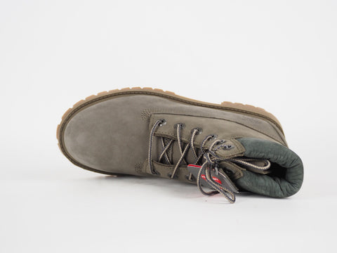 Juniors Timberland 6 In Premium A1B96 Grey Leather Nubuck Lace Up Chukka Boots