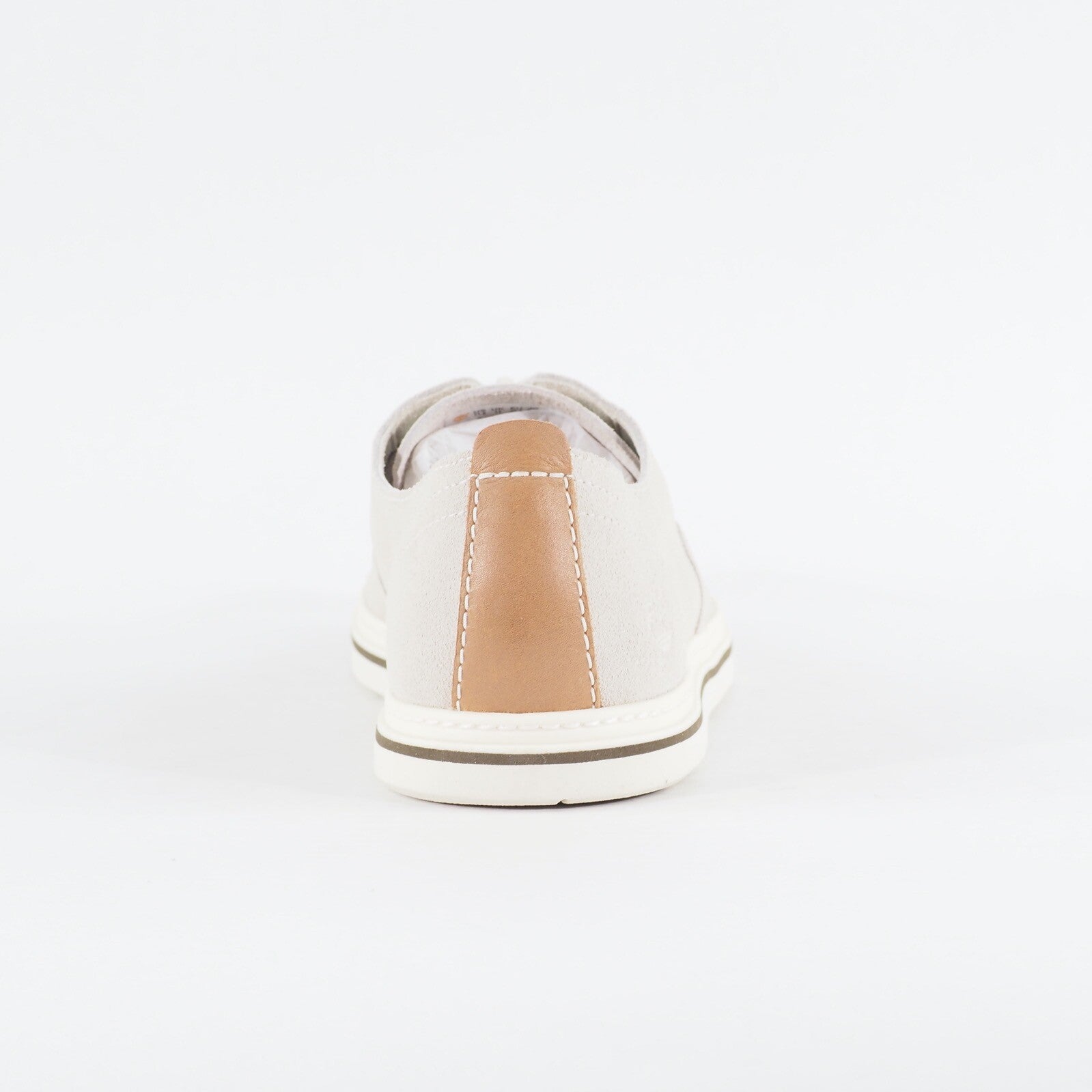 Mens Timberland Coles Point Plain A18YR Off White Leather Lace Up Casual Shoes