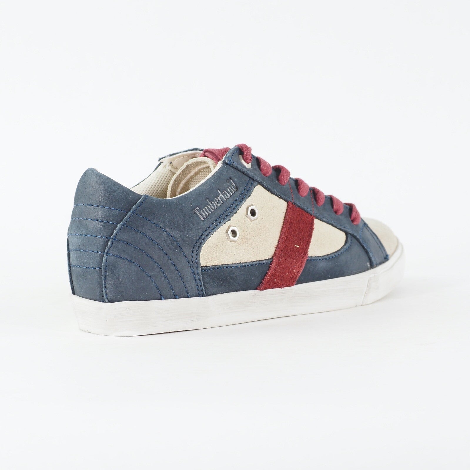 Womens Timberland EK Glastenbury Ox 8665A Navy Blue Leather Lace Up Casual Shoes