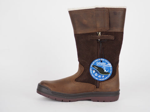 Boys Girls Timberland Ramble Wild Tall A18EL Brown Leather Winter Cotton Boots