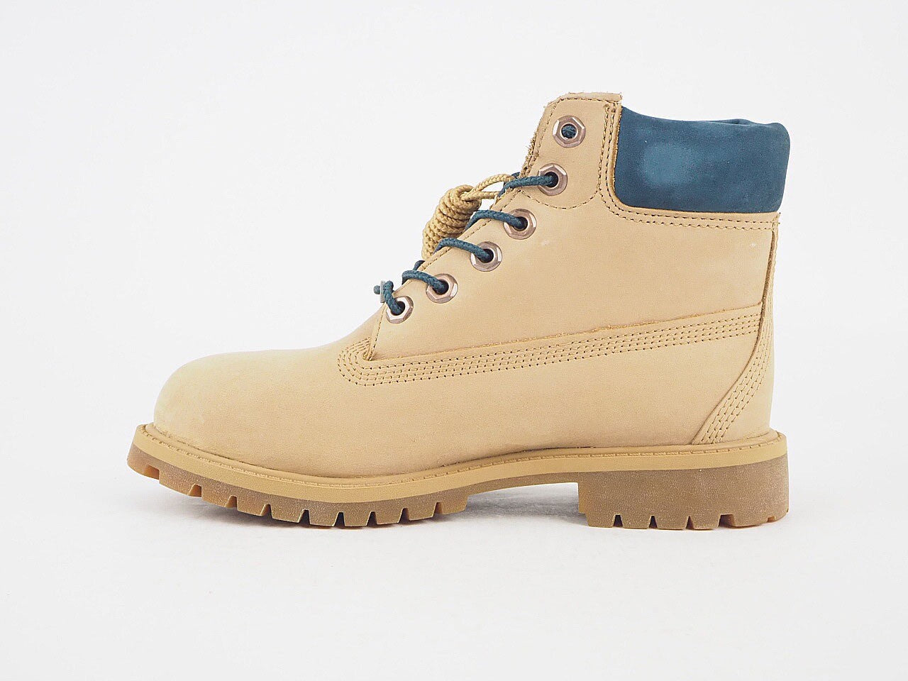 Kids Boys Timberland 6 Inch  Leather Beige Lace Chukka Winter Waterproof Boots