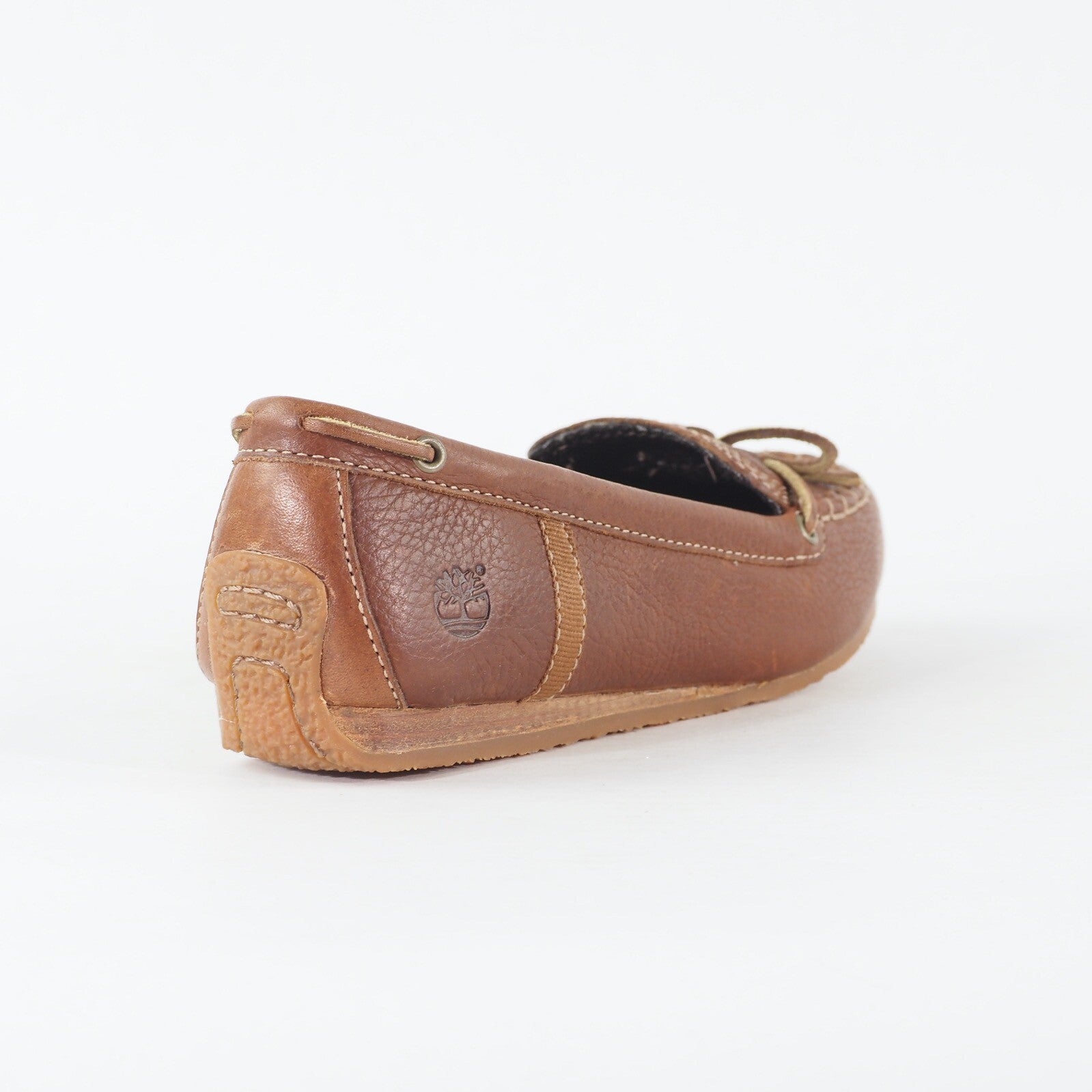 Womens Timberland EK Caska Moc 3731RW Medium Brown Leather Slip On Casual Shoes