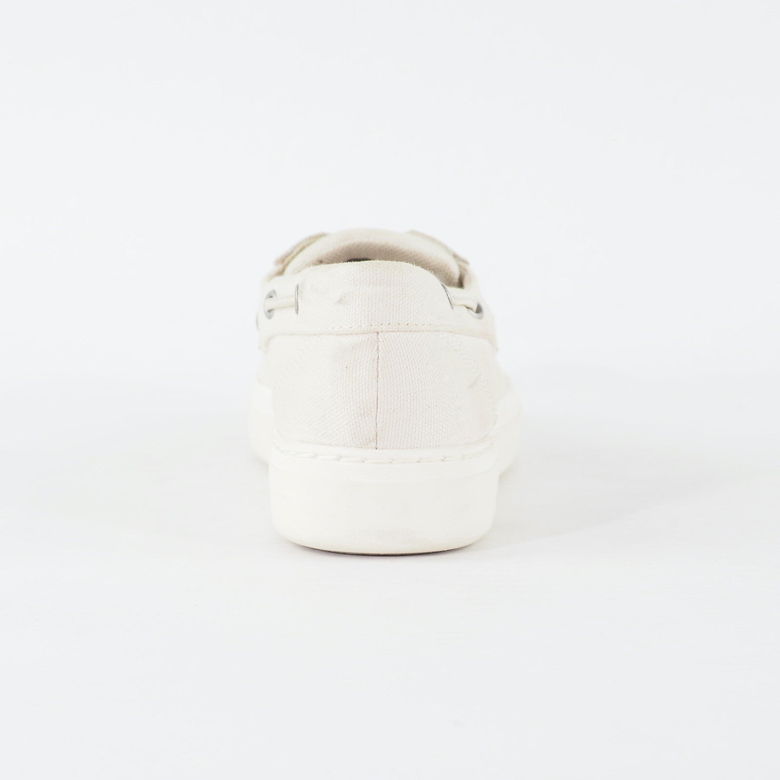 Womens Timberland 2 Eye A1A18 Off White Canvas Lace Up Casual Boat Light Shoes