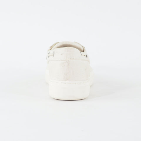 Womens Timberland 2 Eye A1A18 Off White Canvas Lace Up Casual Boat Light Shoes