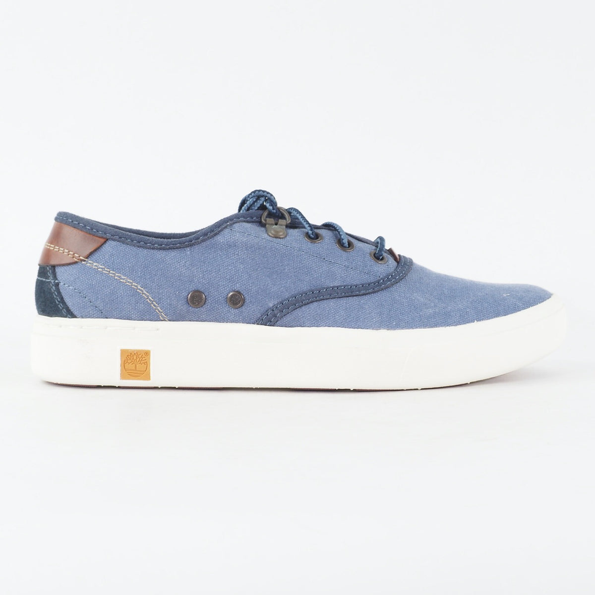 Womens Timberland Amherst Oxford A15PO Medium Blue Canvas Lace Up Casual Shoes