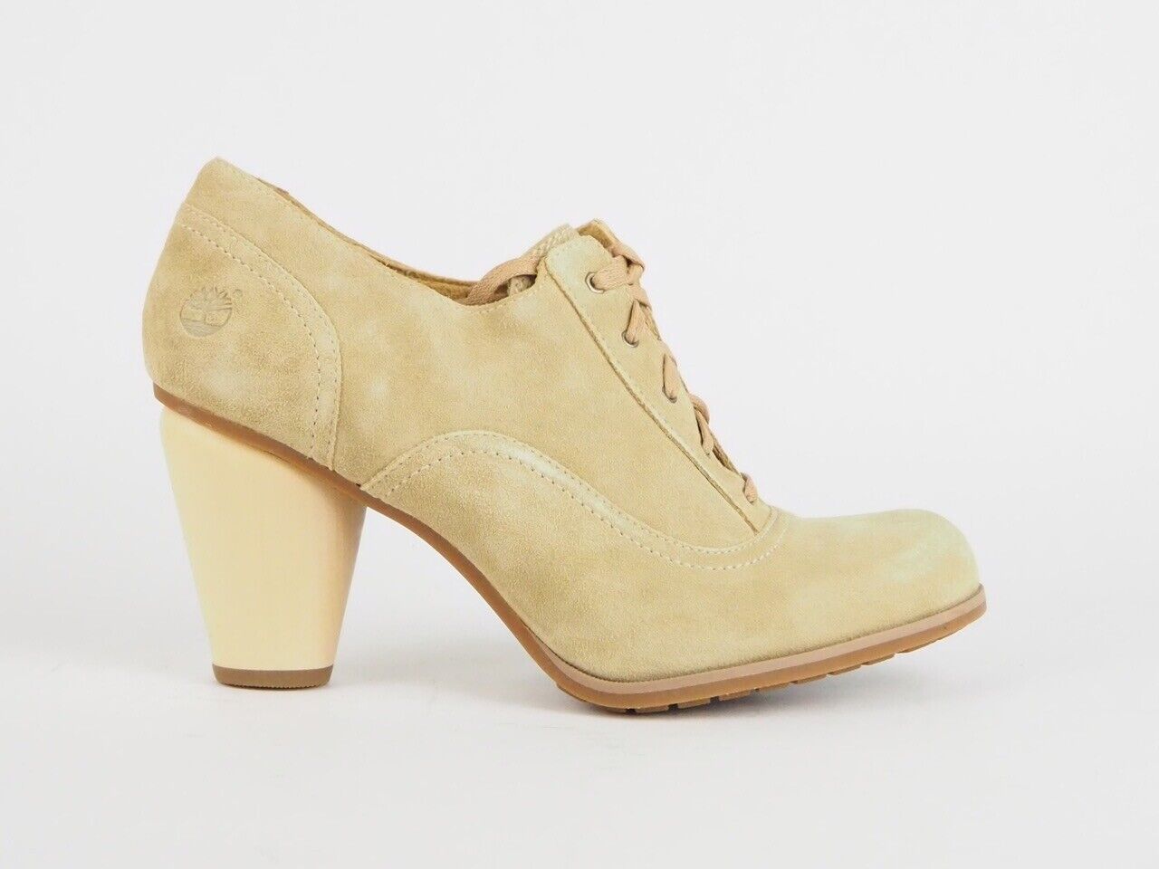Womens Timberland Earthkeepers Nevali Lace Ox 27694 Beige Leather Heeled Boots