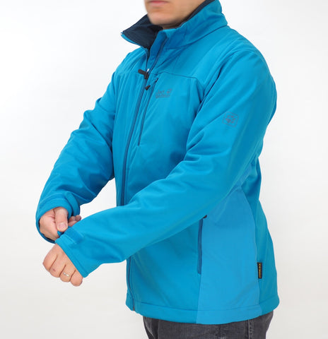 Mens Jack Wolfskin Sonic Vent 1303371 Dark Turquoise Zip Up Hiking Light Jacket