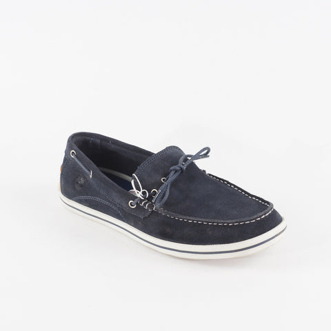 Mens Timberland Casco Bay 1 Eye 5649R Navy Casual Leather Slip On Boat Shoes