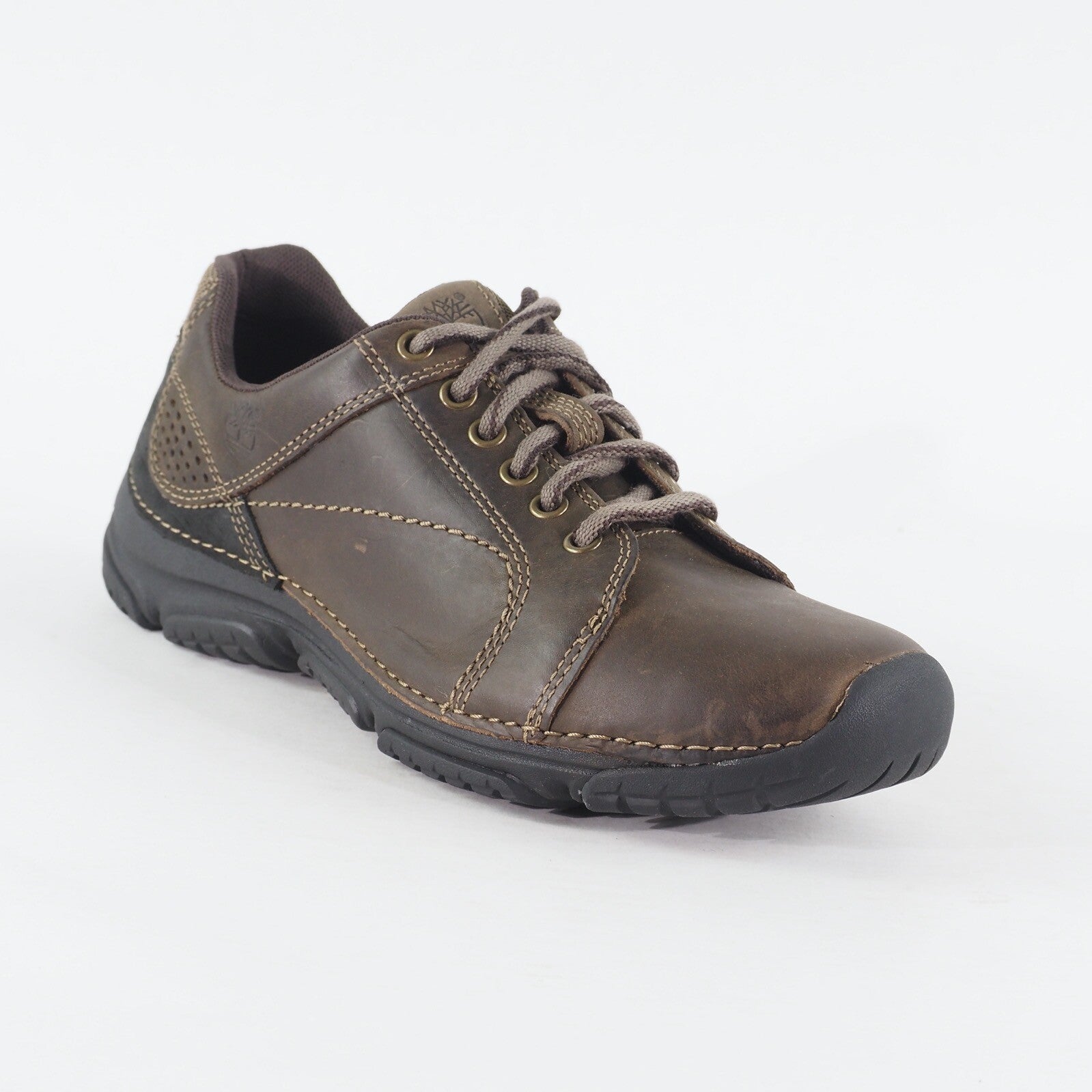 Mens Timberland EK FC Lite Oxford 5425R Dark Olive Leather Lace Up Casual Shoes