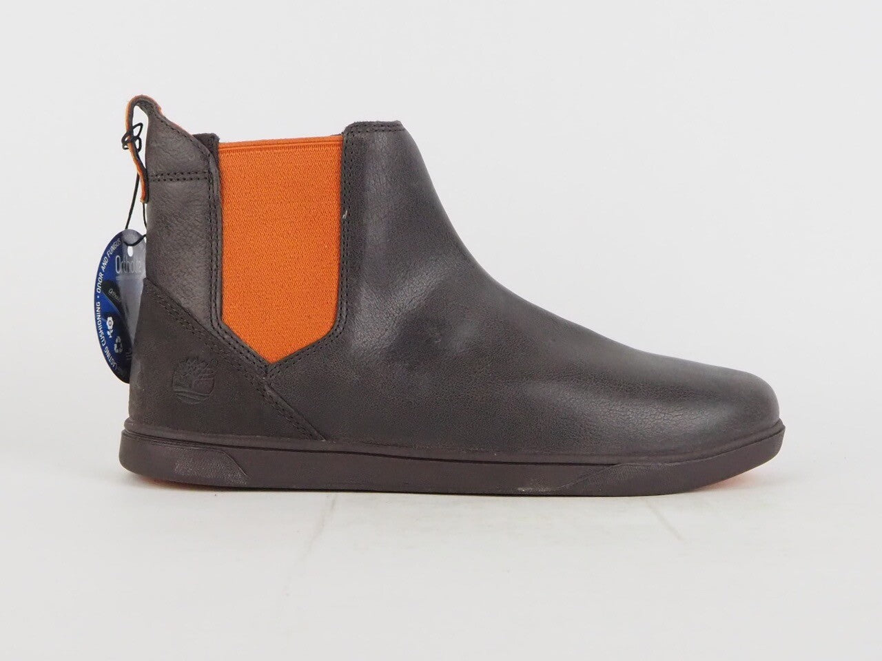 Timberland Groveton A19SK Dark Brown Leather Slip On Casual Chelsea Boots