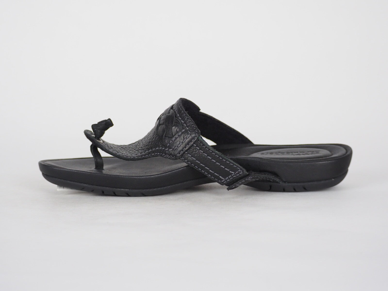 Womens Timberland EK 8108R Black Leather Sliders Casual Summer Thong Flip Flops