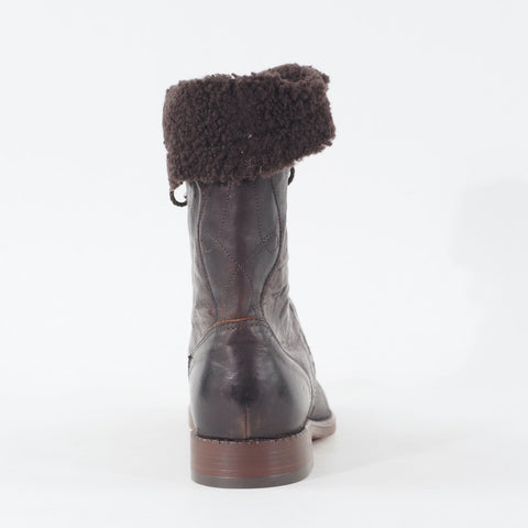 Womens Timberland Lucille 10 Inch 25687 Dark Brown Leather Lace Up Casual Boots