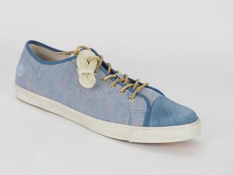 Mens Timberland EK Glastenbury 9043B Light Blue Lace Up Shoes Low Trainers