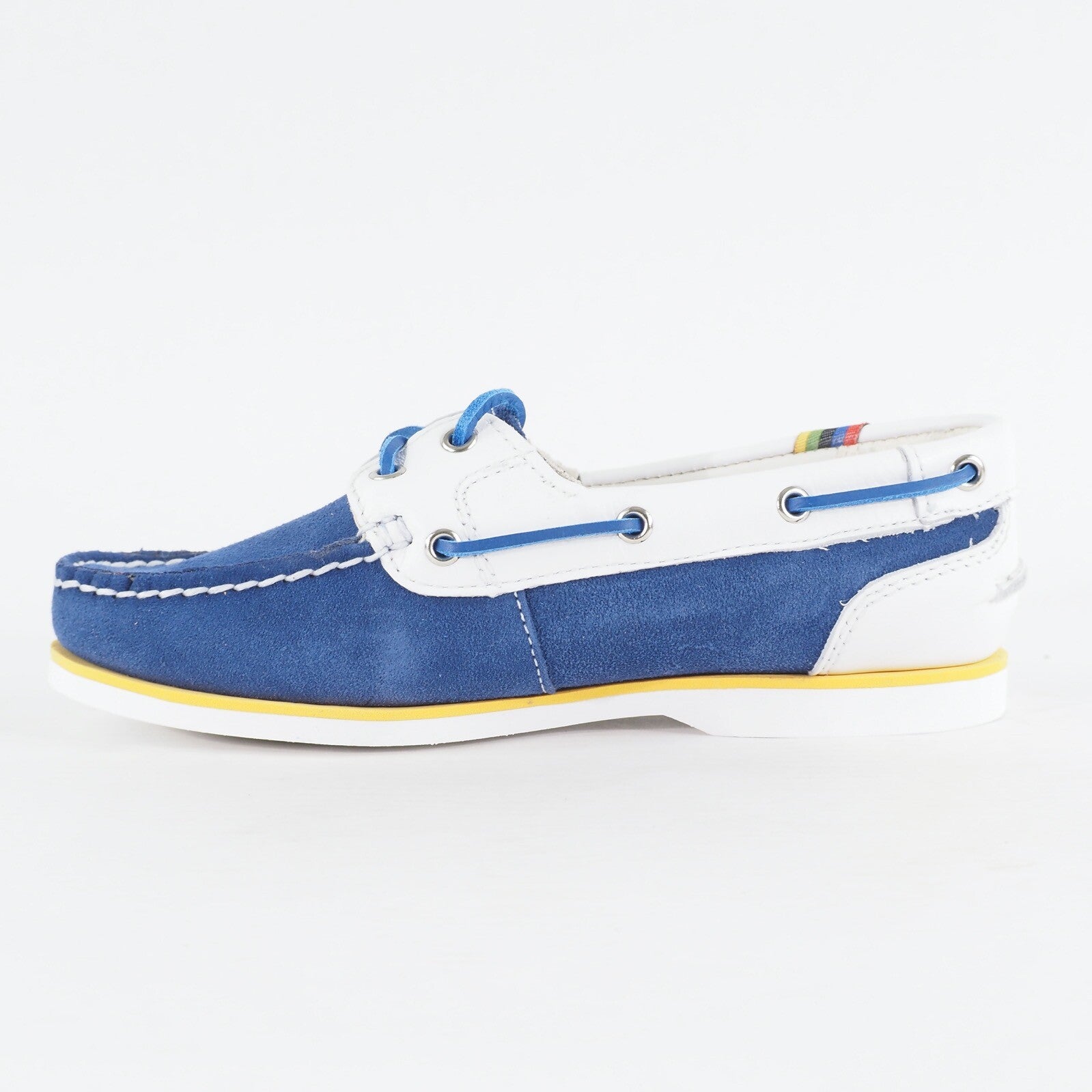 Womens Timberland Amherst 2 Eye 42674 Blue / White Leather Casual Boat Shoes 