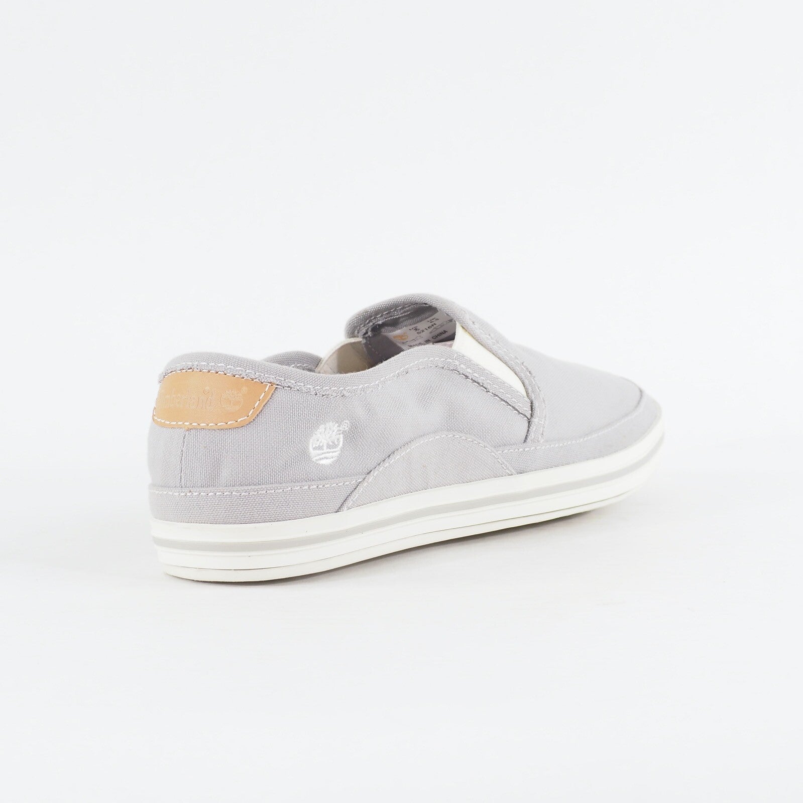 Mens Timberland EK Casco Bay 5216R Light Grey Canvas Slip On Casual Shoes