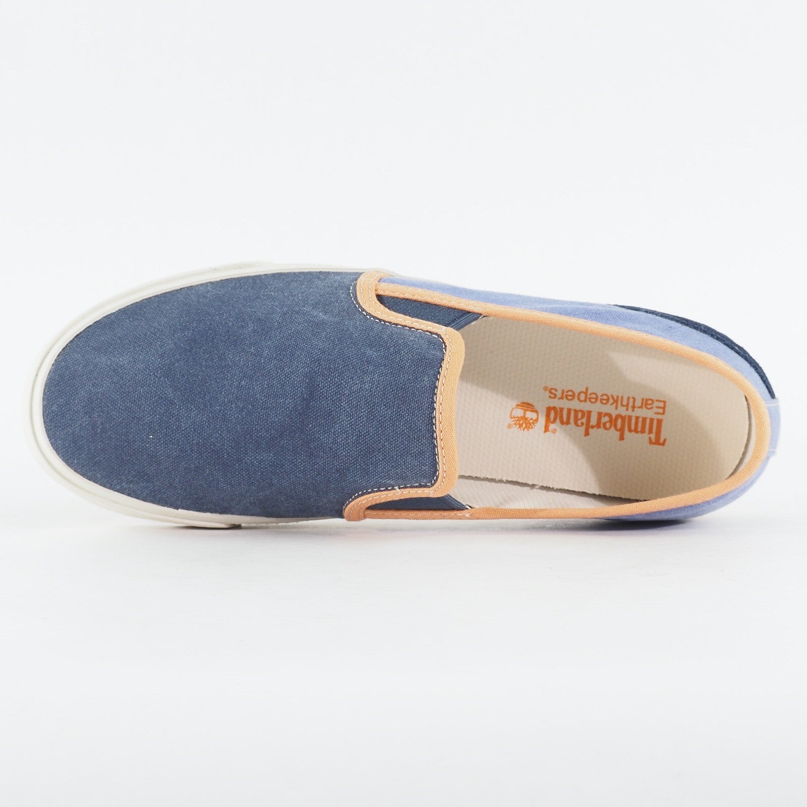 Mens Timberland Hookset Wash 9118B Light Blue Navy Canvas Slip On Casual Shoes