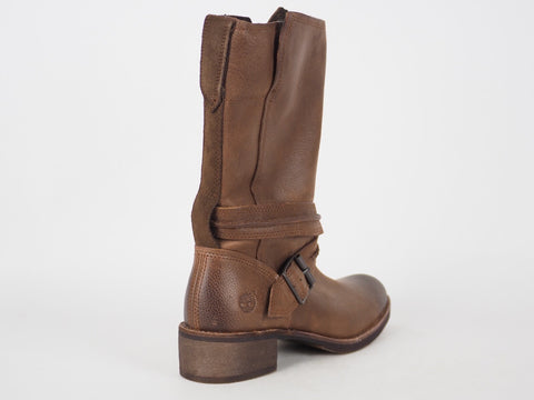 Womens Timberland Whittemore A12I1 Dark Brown Leather Side Zip Winter Boots