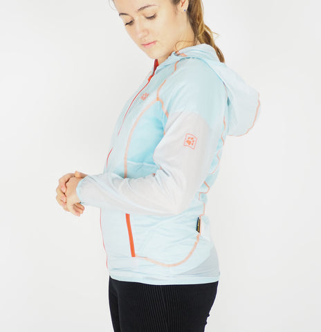Womens Jack Wolfskin Namib 5006121 Semitransparent Blue Zip Up Asian Fit Jacket