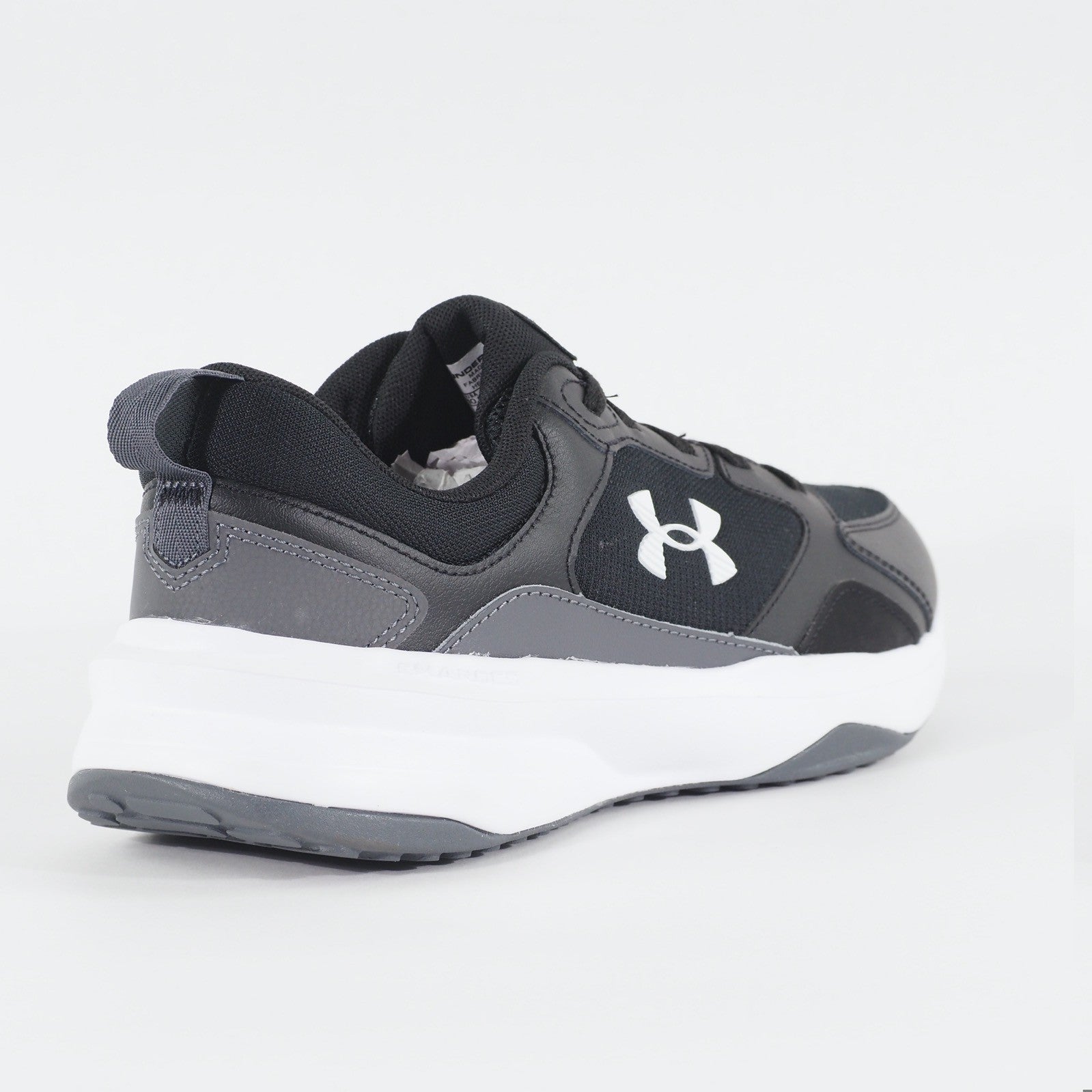 Mens Under Armour Charged Edge Black Mesh Walking Lace Up Sports Trainers