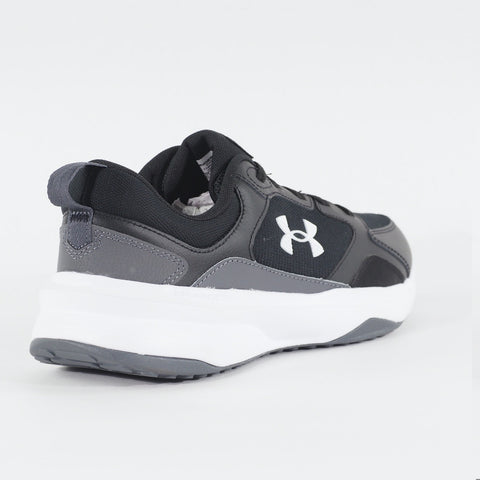 Mens Under Armour Charged Edge Black Mesh Walking Lace Up Sports Trainers