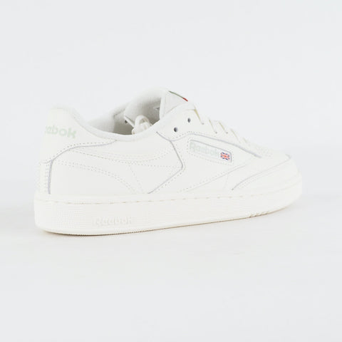 Womens Reebok Club C 85 HQ0947 White Leather Casual Lace Up Sports Trainers