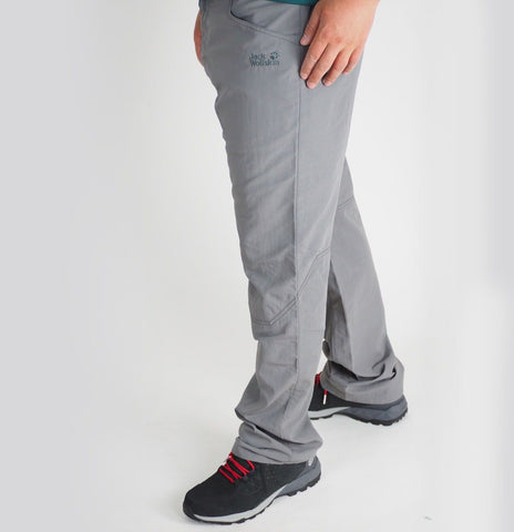 Mens Jack Wolfskin Walton 5004632 Tarmac Grey Asian Fit Light Hiking Trousers