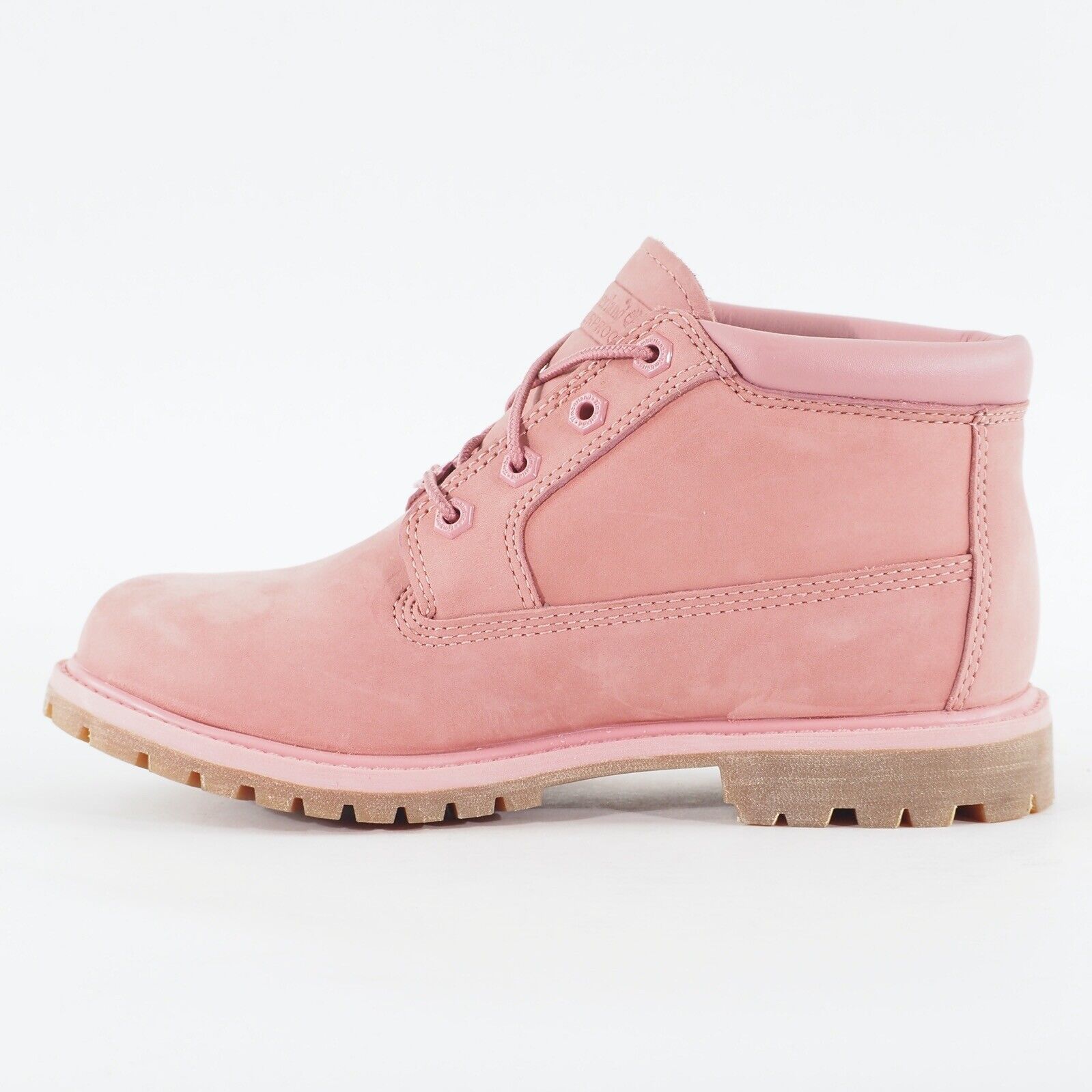 Womens Timberland Nellie Chukka A14QW Dusty Pink Leather Lace Up Walking Boots