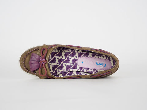 Womens Timberland Castille 69660 Lt Brown Leather Slip On Ballerina Shoes UK 4.5