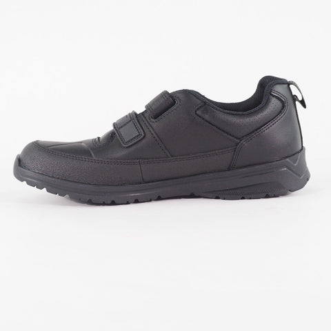Boys Clarks Reflectace Black Double Strap School Walking Light Kids Shoes