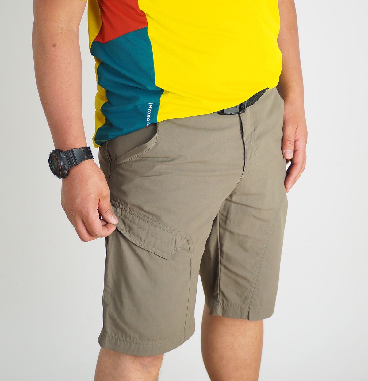 Mens Jack Wolfskin Hoggar 5004701 Siltstone Light Hiking Trekking Summer Shorts