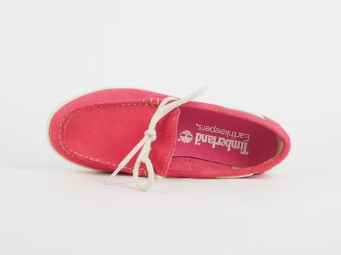 Womens Timberland Ek Casco Bay Boat 8850R Pink Leather Lace Ladies Boat Shoes