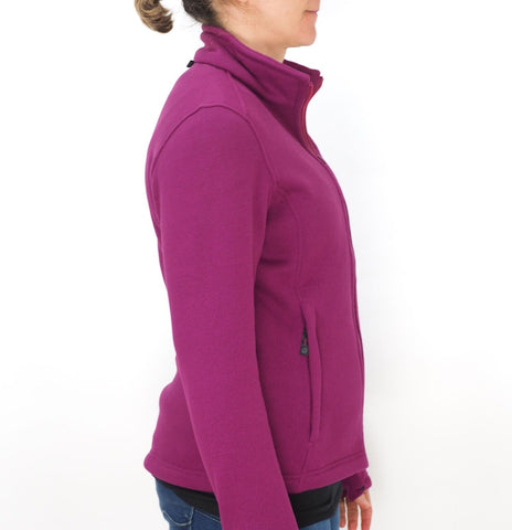 Womens Jack Wolfskin Kinga 5018701 Wild Berry Zip Up Warm Fleece Sweatshirt
