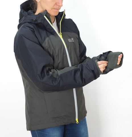 Womens Jack Wolfskin Firebow Texapore 1106911 Dark Steel Zip Up Hiking Jacket
